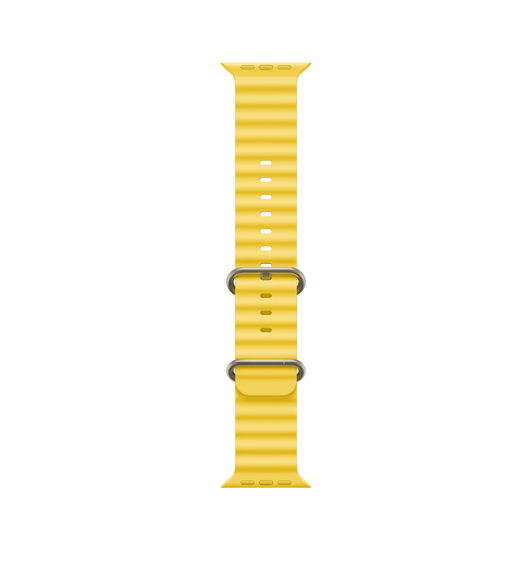 49mm Yellow Ocean Band, moulded in a high-performance elastomer, allowing it to stretch for a perfect fit.
