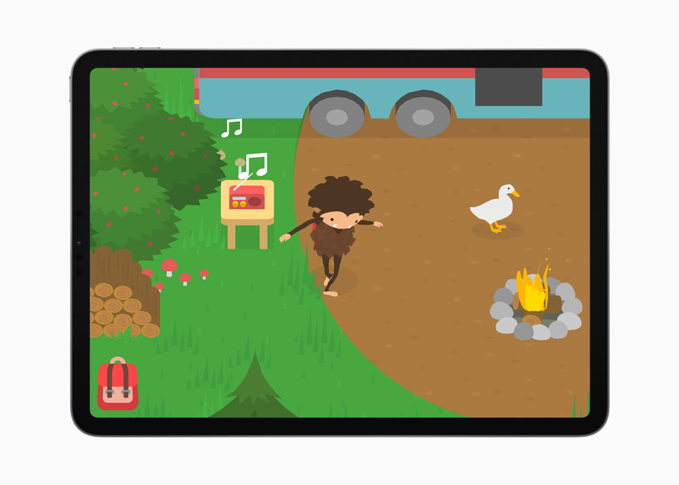 Игра Sneaky Sasquatch из Apple Arcade на iPad Pro.