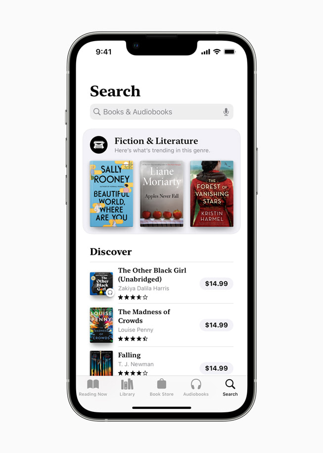 Функция поиска в Apple Books на iPhone 13 Pro.